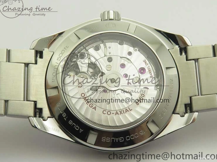 0228 FlexibleFit Aqua Terra 150M SS VSF 1:1 Best Edition Black Wave Textured Dial RG Hand on SS Bracelet A8500 Super Clone 8032